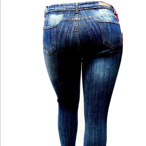 Jack David PS Stretch Ripped Skinny Jeans N629 - Picture 3 of 5